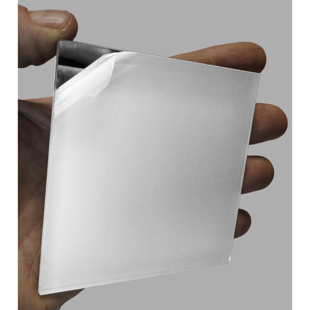 Set Of 10 Square Mirrors (3X100x100 Mm, Silver) 8719762637332