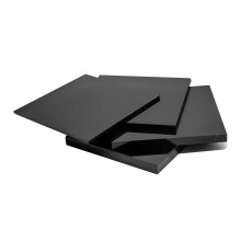 Sats med 30 plastrutor (svart, 3x50x50 mm, akryl, PMMA)