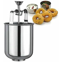 South Indian Stainless Steel Donut Maker Dispenser Pastry Making Bakeware Tool Pack Of 1