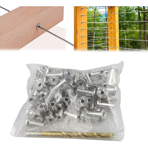 Wire Rope Protective Sleeve Stairs Guardrail Cable Accessories Deck Balcony Cable Railing Hardware Kit 2