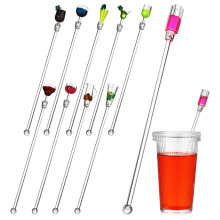 10 Transparente Swizzle Sticks Für Mixgetränke Und