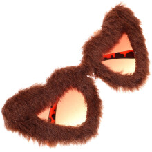 Herzförmige Flauschige Sonnenbrille Für Partys