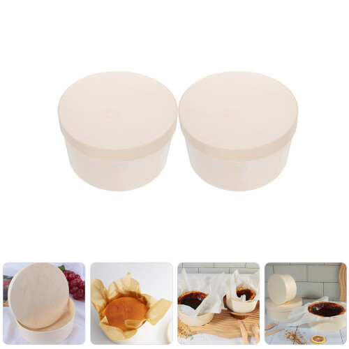 Cheesecake Verpackungsbox Rund Holz 2 2