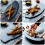 Schieferplatte Blattform Sushi Snackteller Dessertteller 9