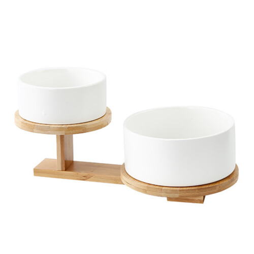 1 Set Keramik Obstschalen Mit Holzgestell 2