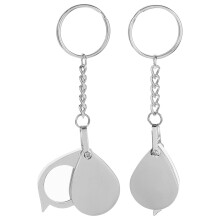 2Stk. Taschenlupe 10X Optischem Mit Schlüsselband