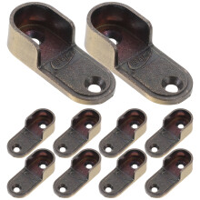 1 Set 10 Stk Kleiderschrankstangenhalter Flanschset Bronziert