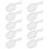 Ink Dish Flat Lid White 40pcs 3.7x2.4x0.8in 7