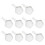 Ink Dish Flat Lid White 40pcs 3.7x2.4x0.8in 6