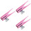 3Pcs Pink Metal Eyeliner Sharpener Small Lightweight Makeup Tool 6