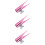 3Pcs Pink Metal Eyeliner Sharpener Small Lightweight Makeup Tool 8