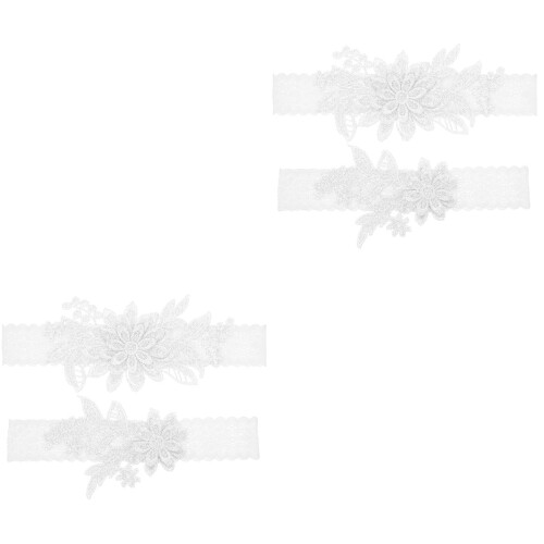 2 Sets Rekbare Kousenbanden Bruiden Bruiloft Accessoires 2