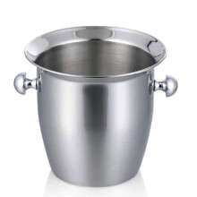 Ice Bucket Large Drinks Cooler 2L 5L Insulated Stainless Steel Double Walled With Tongs For Beer And Wine