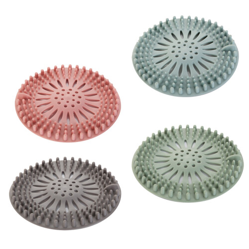 4Stück Bad Bodenablaufmatte Ablaufstopper Haarfang 1