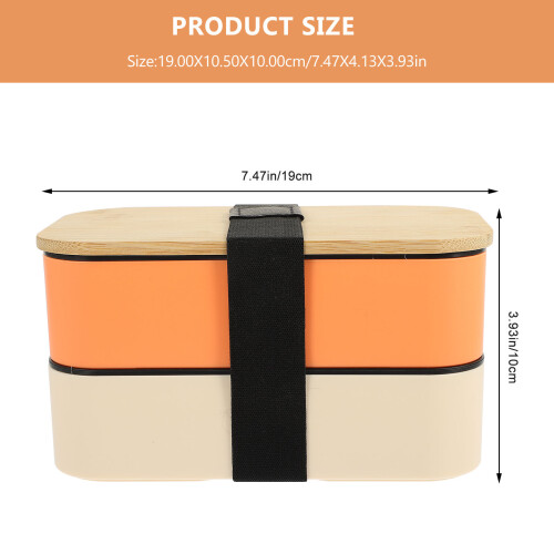 Doppelte Schicht Bento Box Mikrowellenfeste Lunchbox Behälter 2
