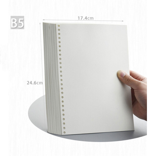 50 B5 Weiß Blatt Scrapbook Spiralbindung 1