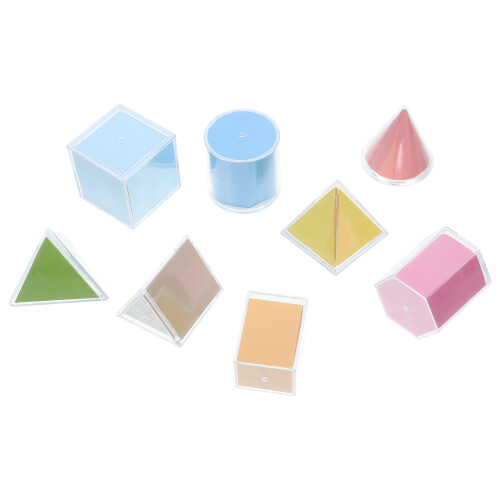 8Pièces Blocs Formes 3D Multicolores Pour Éducative