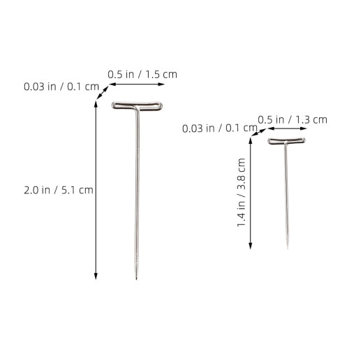 T-Pin Perückenmaterial Flechtwerkzeug Edelstahldraht 1