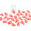 52 Alphabet Weinglas Marker Silikon Schild Rot 3