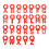 52 Alphabet Weinglas Marker Silikon Schild Rot 10