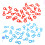 52 Alphabet Weinglas Marker Silikon Schild Rot 11
