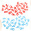 52 Alphabet Weinglas Marker Silikon Schild Rot 4