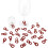 52 Alphabet Weinglas Marker Silikon Schild Rot 2