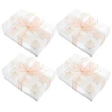 4Stk Transparente Cupcake Boxen Mit 6 Für Kuchen Und