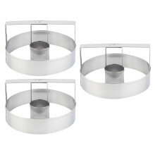 3Stk Biscuits Keks Backformen Backzubehör (Silber)