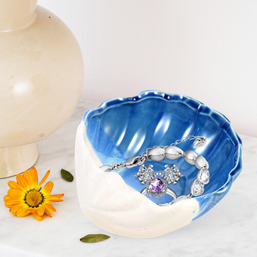 Ocean-Thema Schlüsselhalter Tablett Schmuckfach Ring Organizer Ablage 2