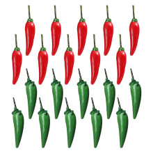 20Stk Simulation Chili Mini Falsche Chilischoten Künstliche Paprika Harz