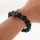 Unisex Perlenarmband Mit Dunklen Steinperlen Schlange 6