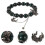 Unisex Perlenarmband Mit Dunklen Steinperlen Schlange 9