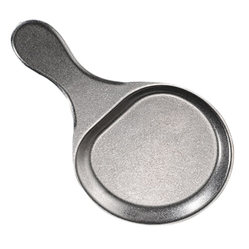 Tablett Retro Design Silber Metall 1 Satz