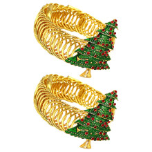 2Stk Metall Vorhangklammer Weihnachtsmotiv Bunte Fenster Deko Halter