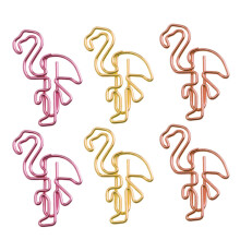 30Stk Metall Lesezeichen Flamingo Form Dokumentenclip Bunt