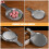 Tablett Retro Design Silber Metall 1 Satz 7