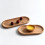 2Stk Oval Echtholz Tablett Servierplatte Für Gebäck 10