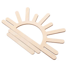 Holz Sonne Wanddekoration Schlafzimmer Schild Sonnenförmige Hängedekor