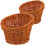 2 Rattan Obstkorb Lebensmittel Servierplatte 1