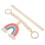 1 Set Holzperlen Vorhangband Mit Regenbogenquaste 5