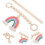 1 Set Holzperlen Vorhangband Mit Regenbogenquaste 8