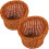 2 Rattan Obstkorb Lebensmittel Servierplatte 7
