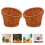 2 Rattan Obstkorb Lebensmittel Servierplatte 3
