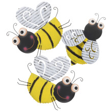 3Stück Eisen Bienen Hänge Deko Wandmontierte Ornament