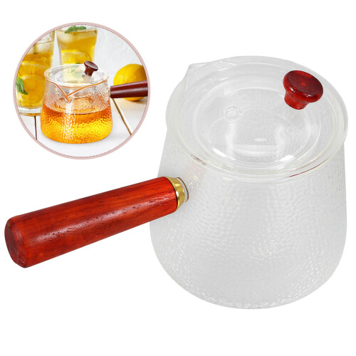 Transparenter Teekessel Mit Holzgriff Für Tee 1