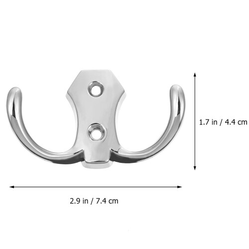 4 Moderne Haken Möbel Robuste Kleiderbügel Silber 1
