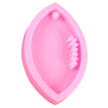 1St Silikon Schlüsselanhänger Form Oval Handarbeit Zubehör Pink