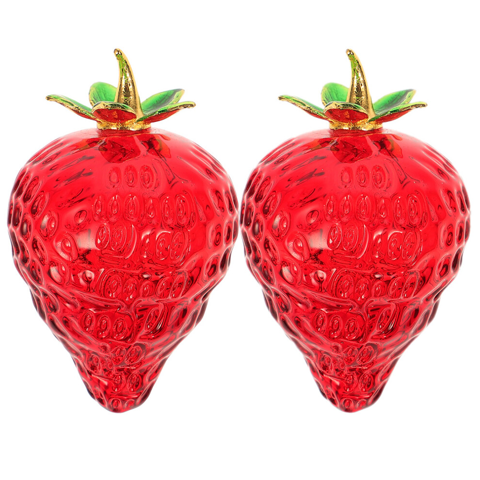 8 Sztuk KryształOwych Figurek Truskawki, Ozdoba Na Dom I Biuro-image