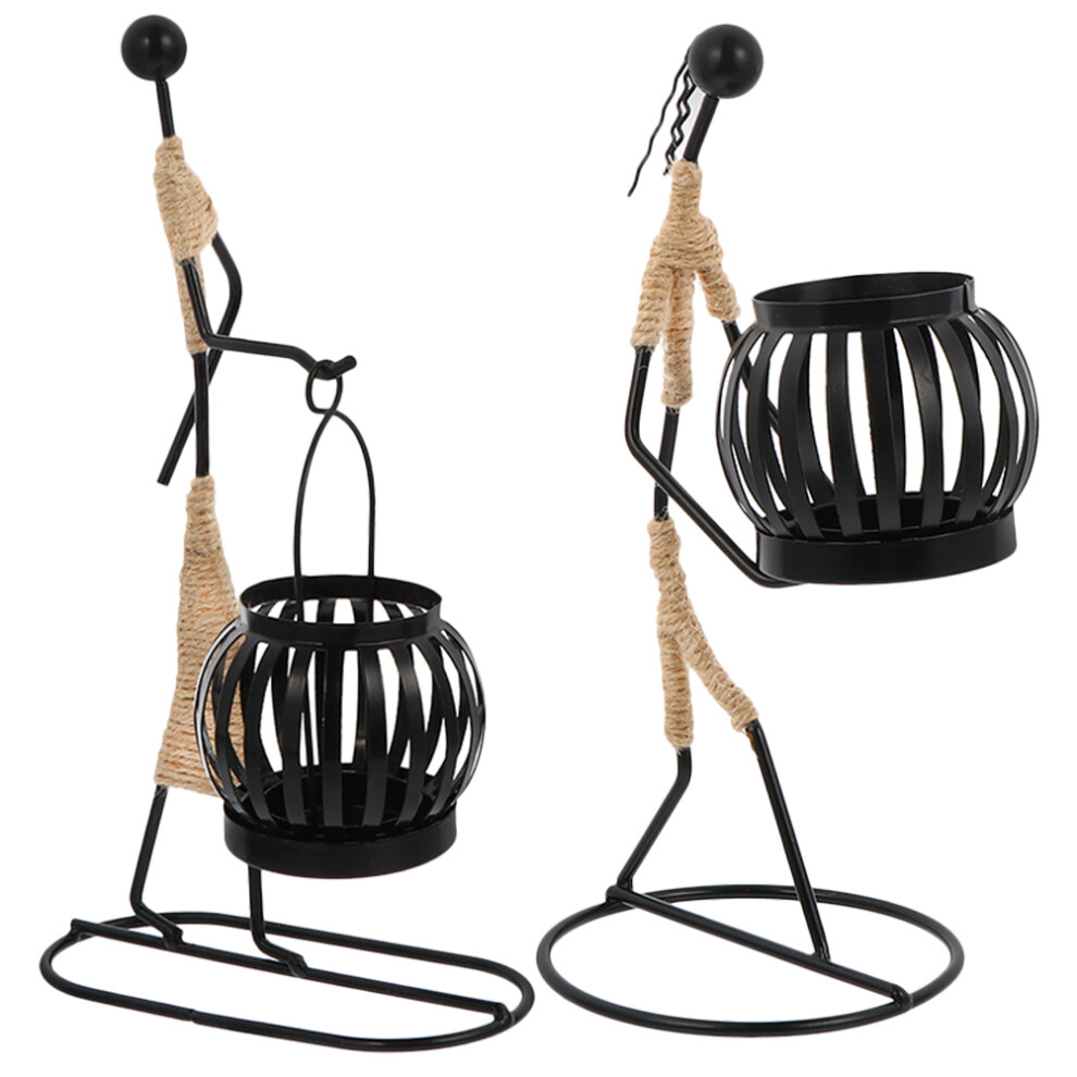 2 Sztuki Ozdobne Koreczki Na ŚWieczki W Stylu Vintage, CzłOwiek-image